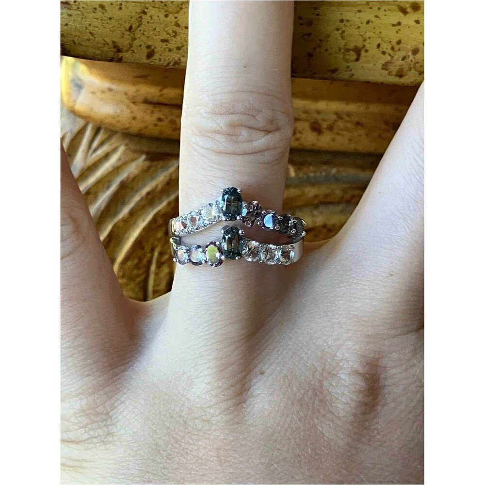 Multicolor Spinel Sapphire Ring Size 8